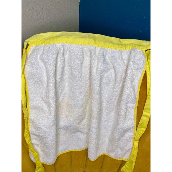 VINTAGE DISHTOWEL APRON Chicken - Yellow Trim - Hen Chicks - Excellent Condition - Picture 7 of 11